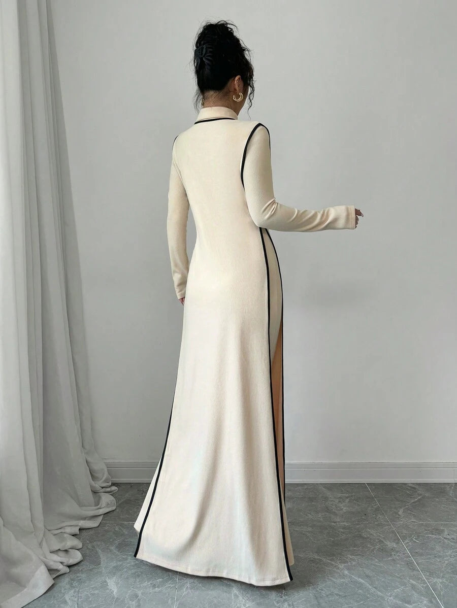 Malika High Neck Dress Set