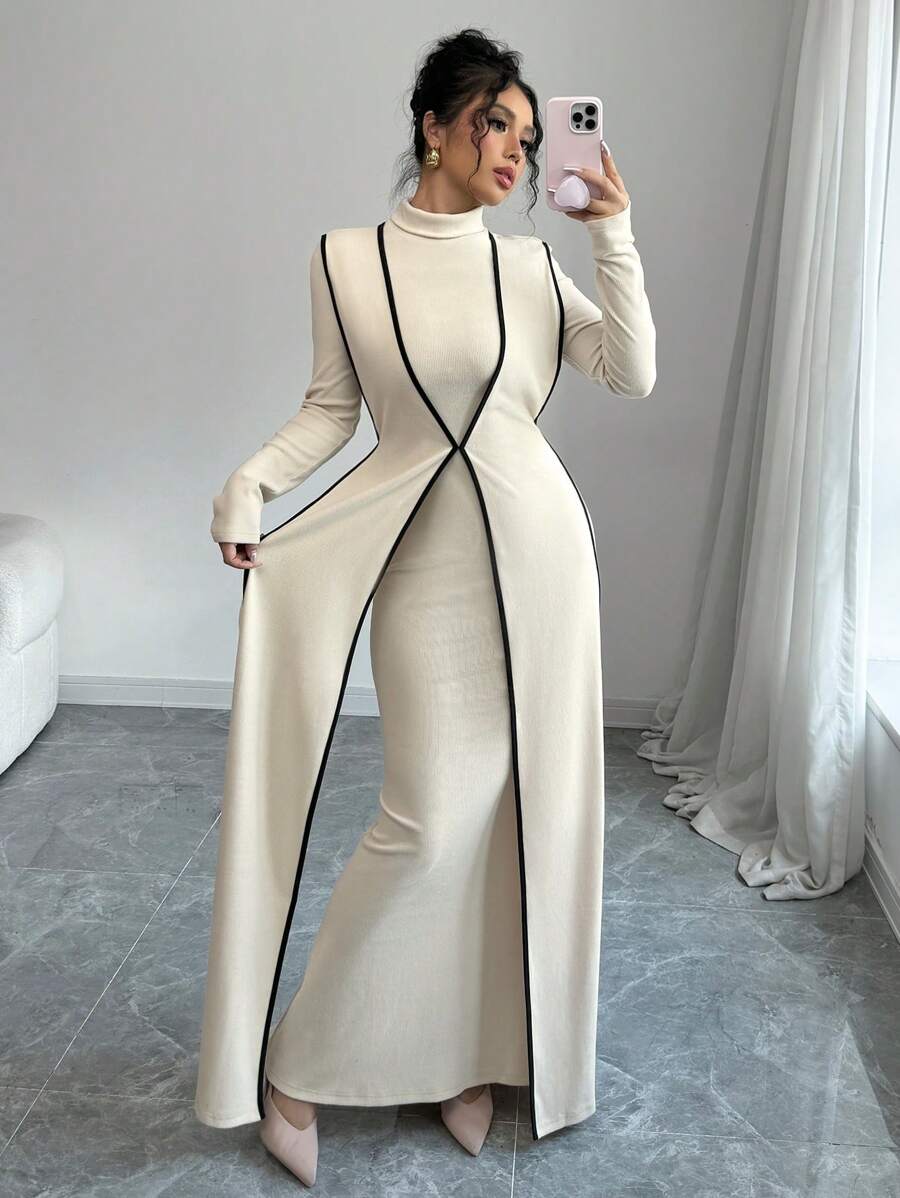Malika High Neck Dress Set