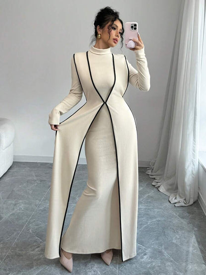 Malika High Neck Dress Set