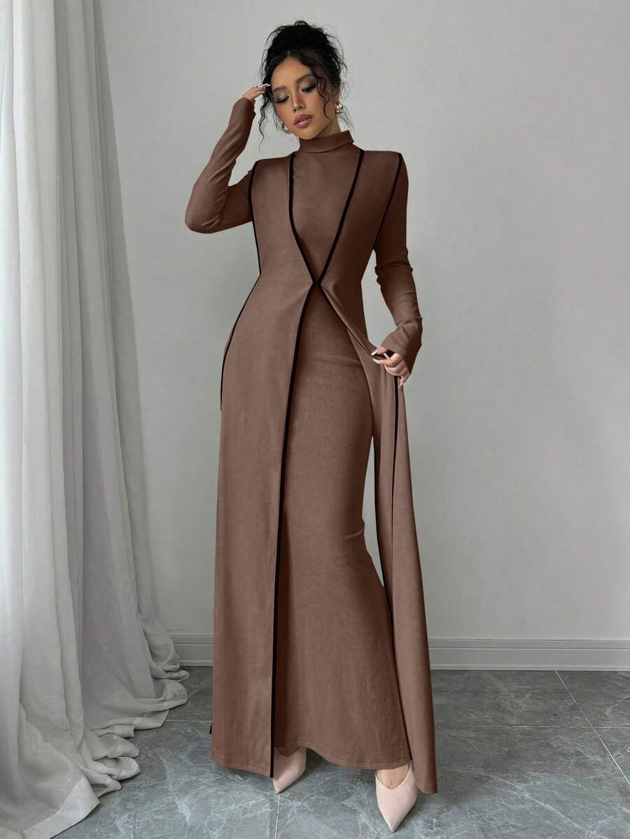 Malika High Neck Dress Set