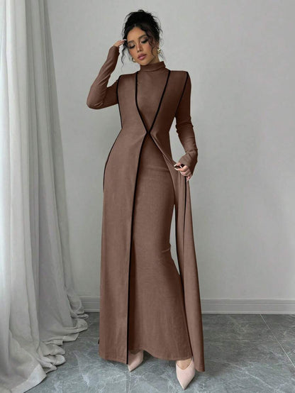 Malika High Neck Dress Set