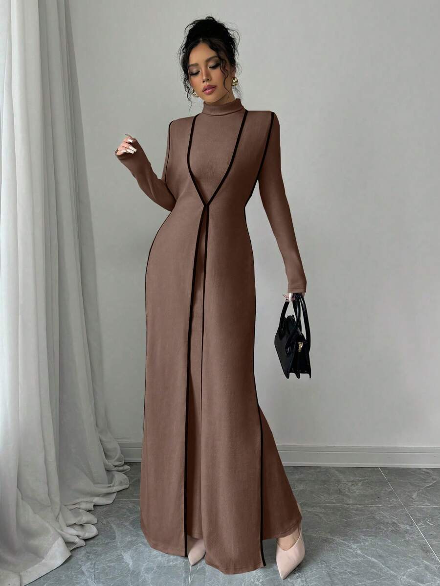 Malika High Neck Dress Set