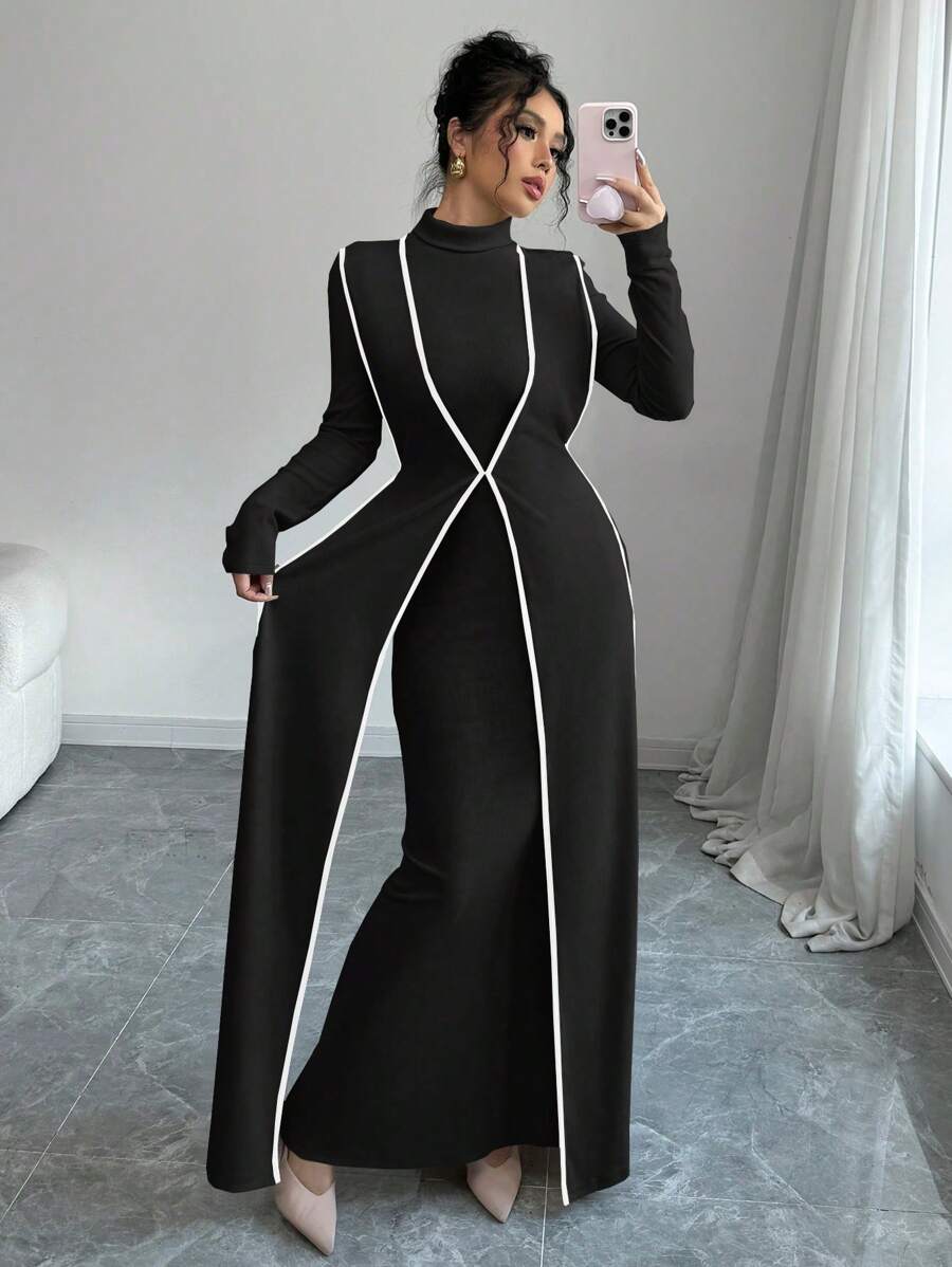 Malika High Neck Dress Set