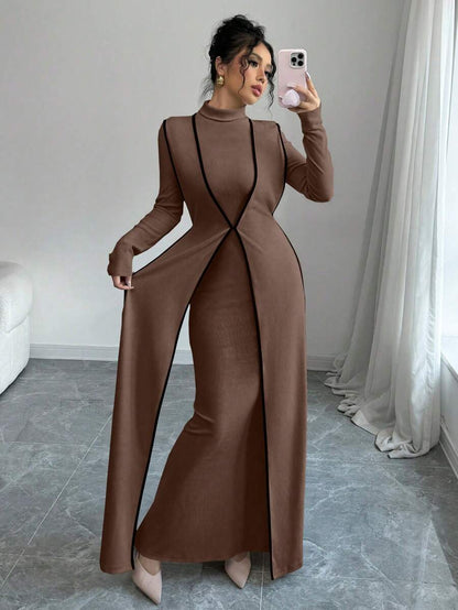 Malika High Neck Dress Set