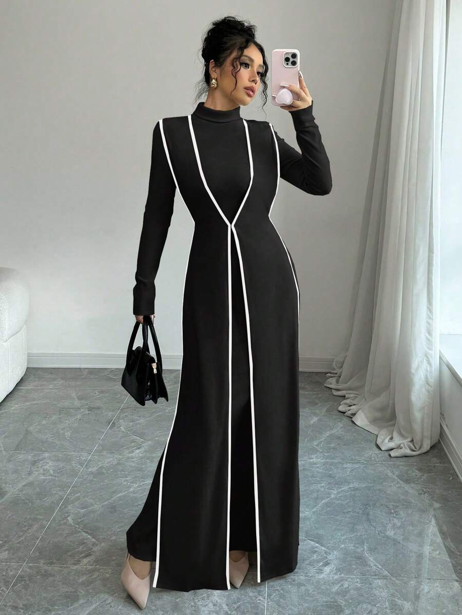 Malika High Neck Dress Set