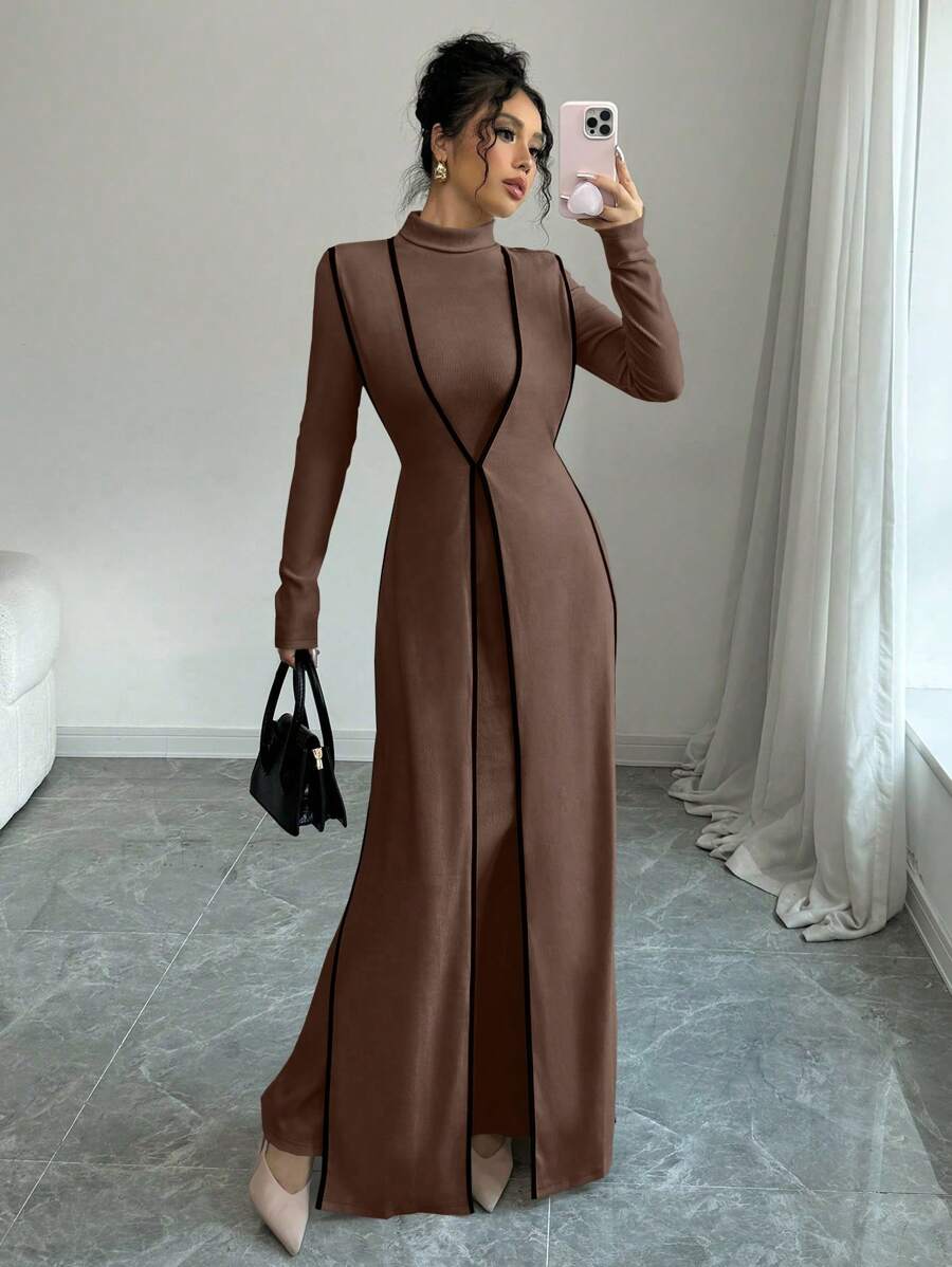 Malika High Neck Dress Set