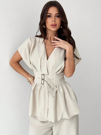 Calia Belted Pant Set
