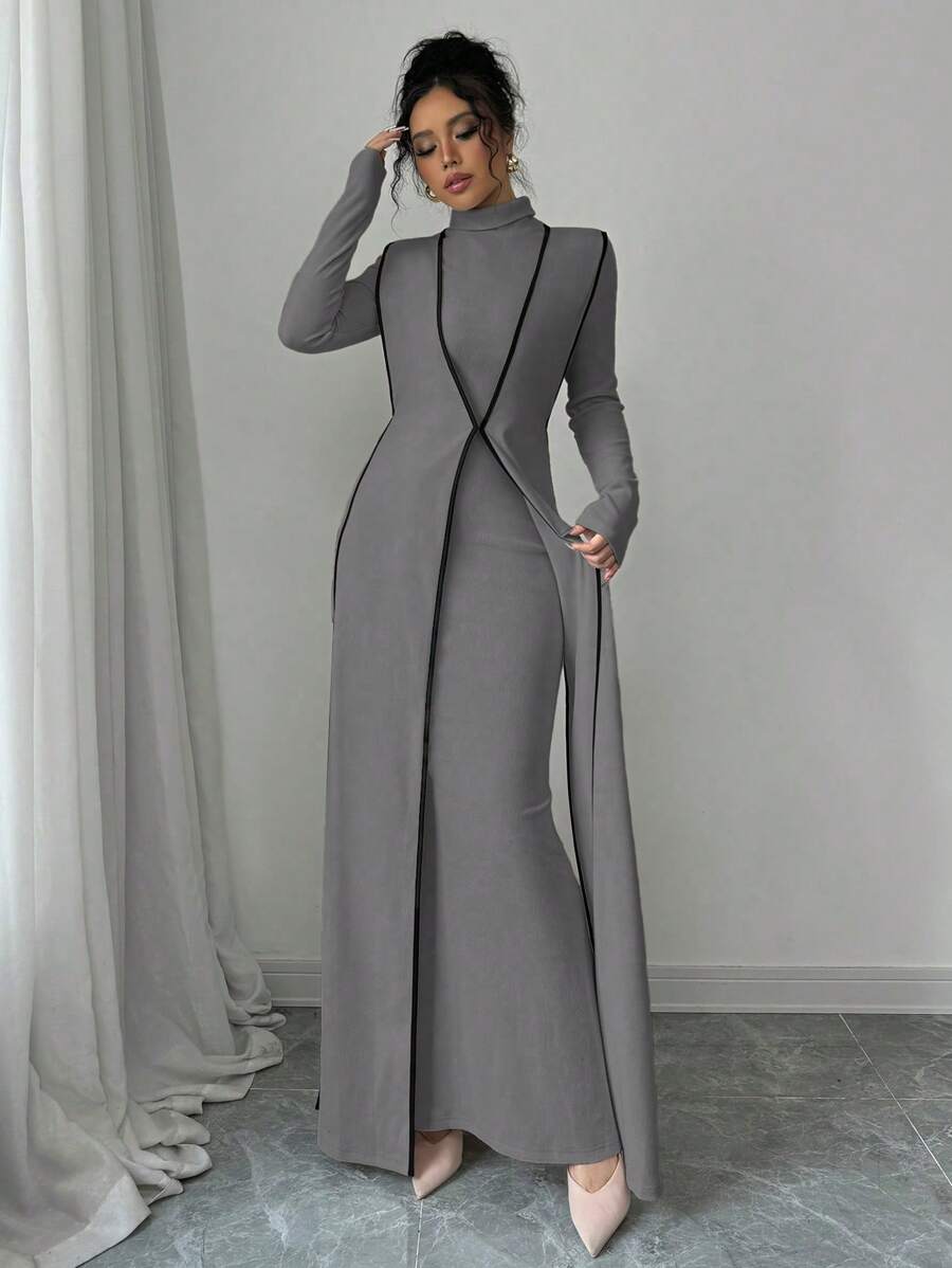 Malika High Neck Dress Set
