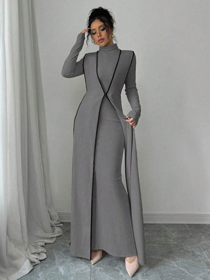 Malika High Neck Dress Set