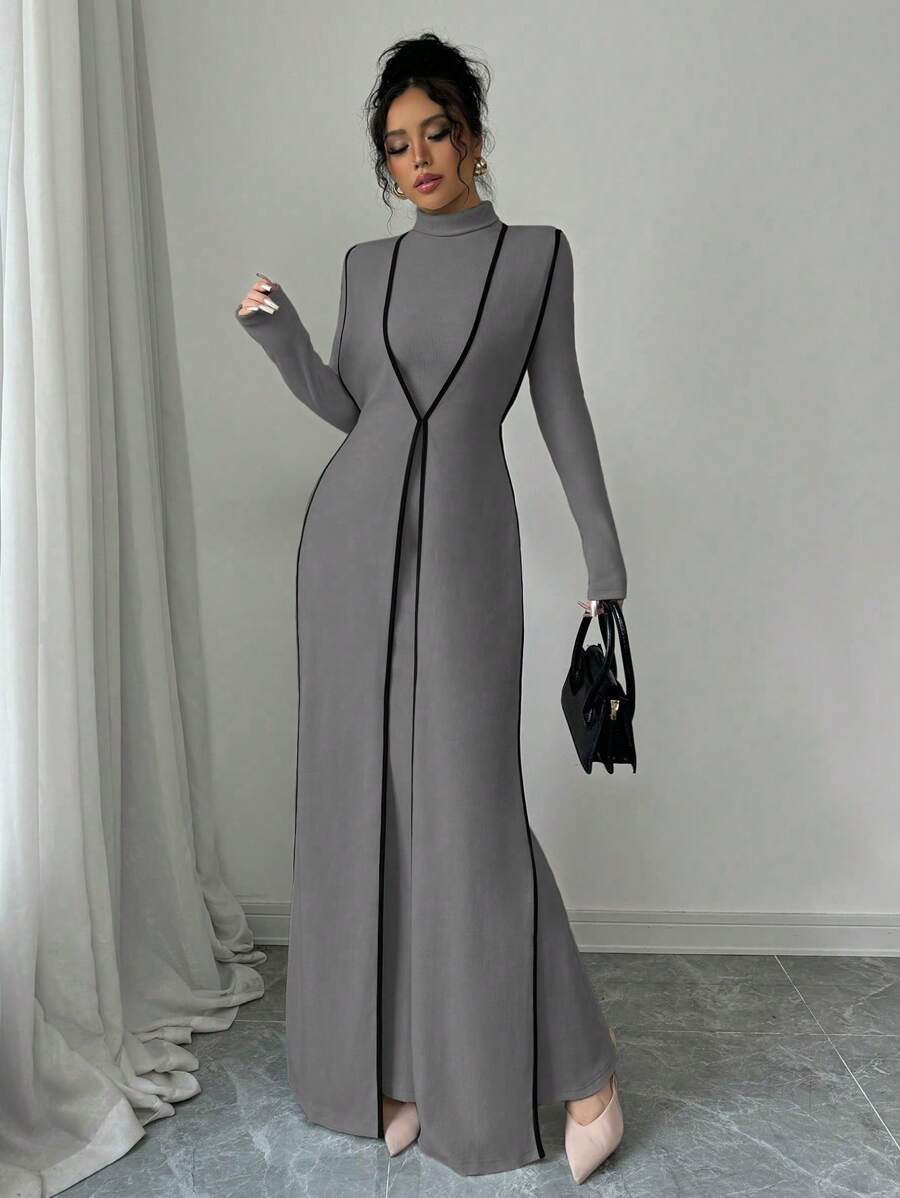Malika High Neck Dress Set