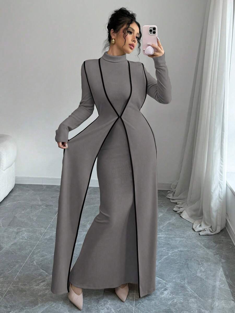 Malika High Neck Dress Set
