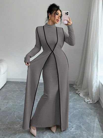 Malika High Neck Dress Set