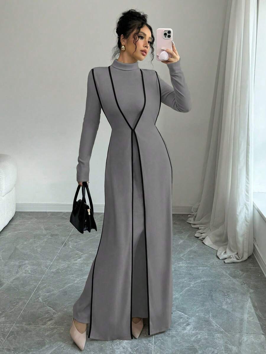 Malika High Neck Dress Set