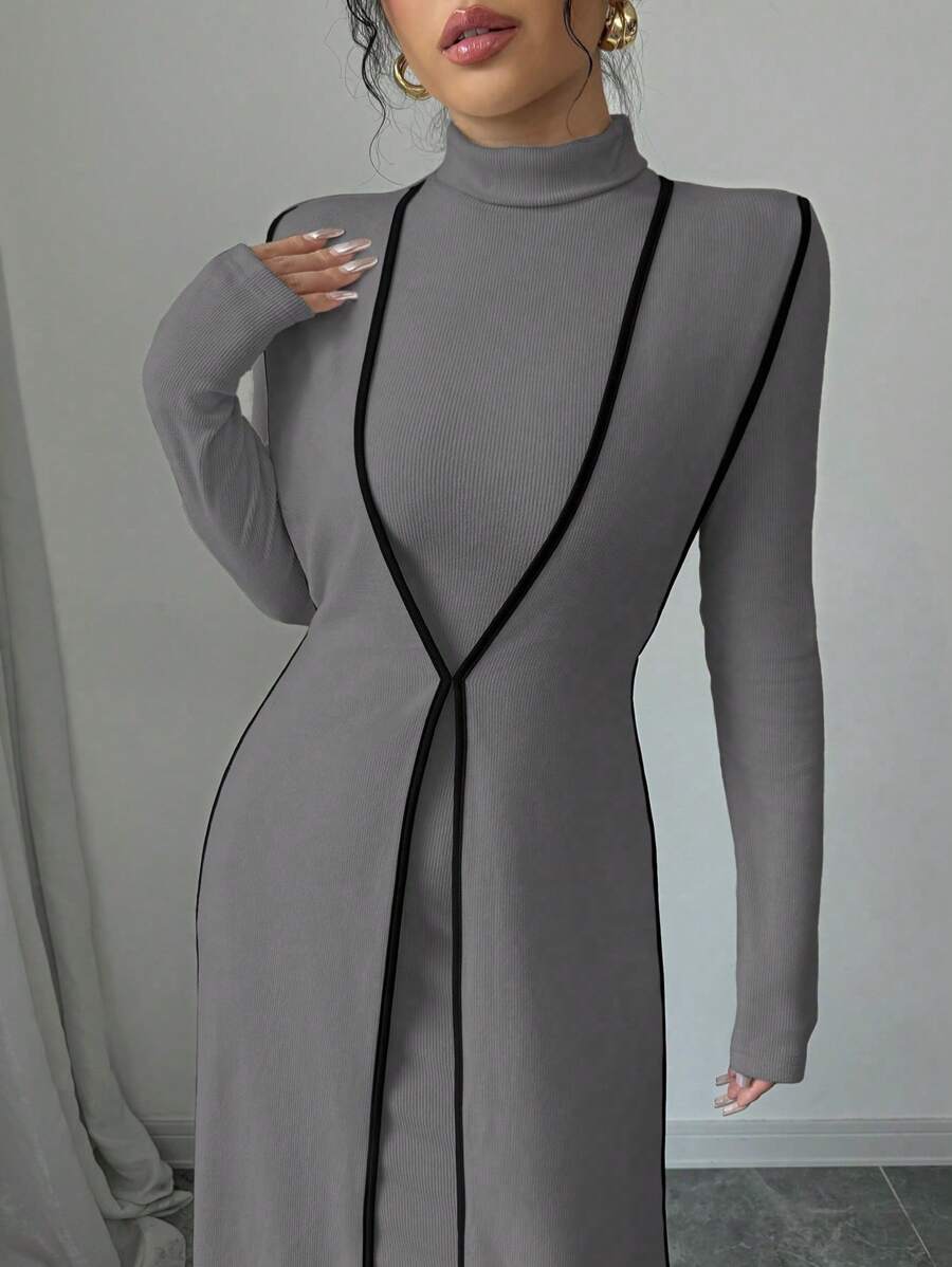 Malika High Neck Dress Set