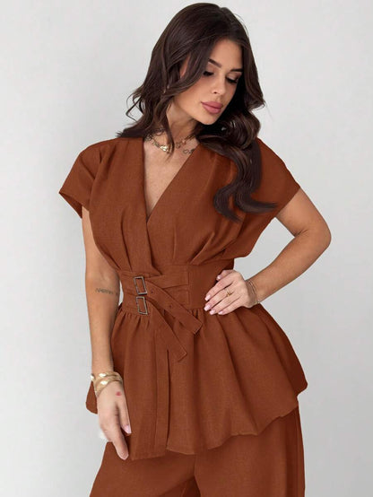 Calia Belted Pant Set