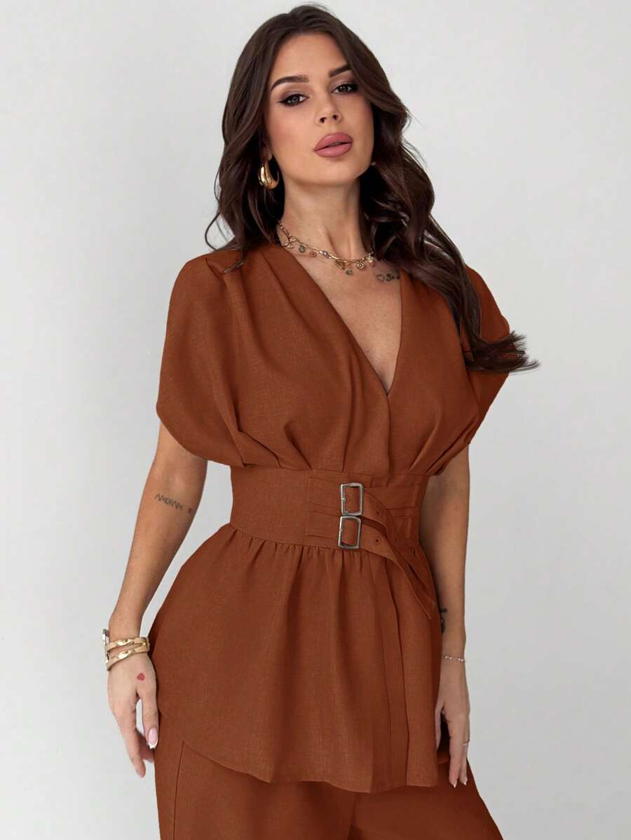 Calia Belted Pant Set