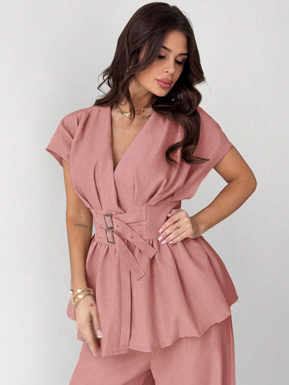 Calia Belted Pant Set