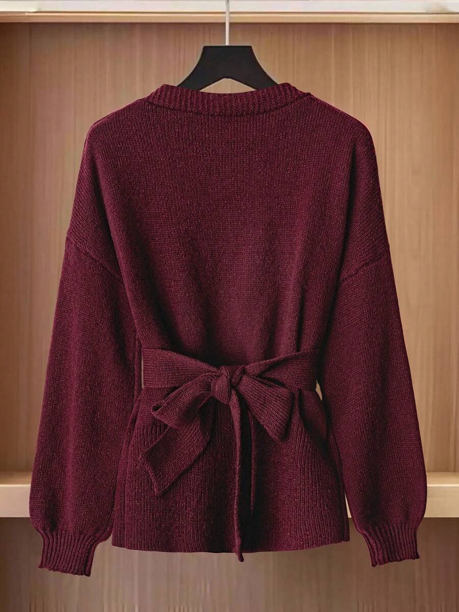 Oria Side-Wrap Sweater