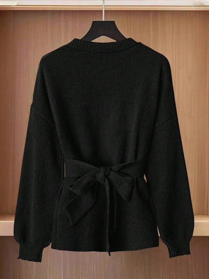 Oria Side-Wrap Sweater