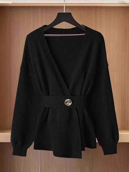 Oria Side-Wrap Sweater