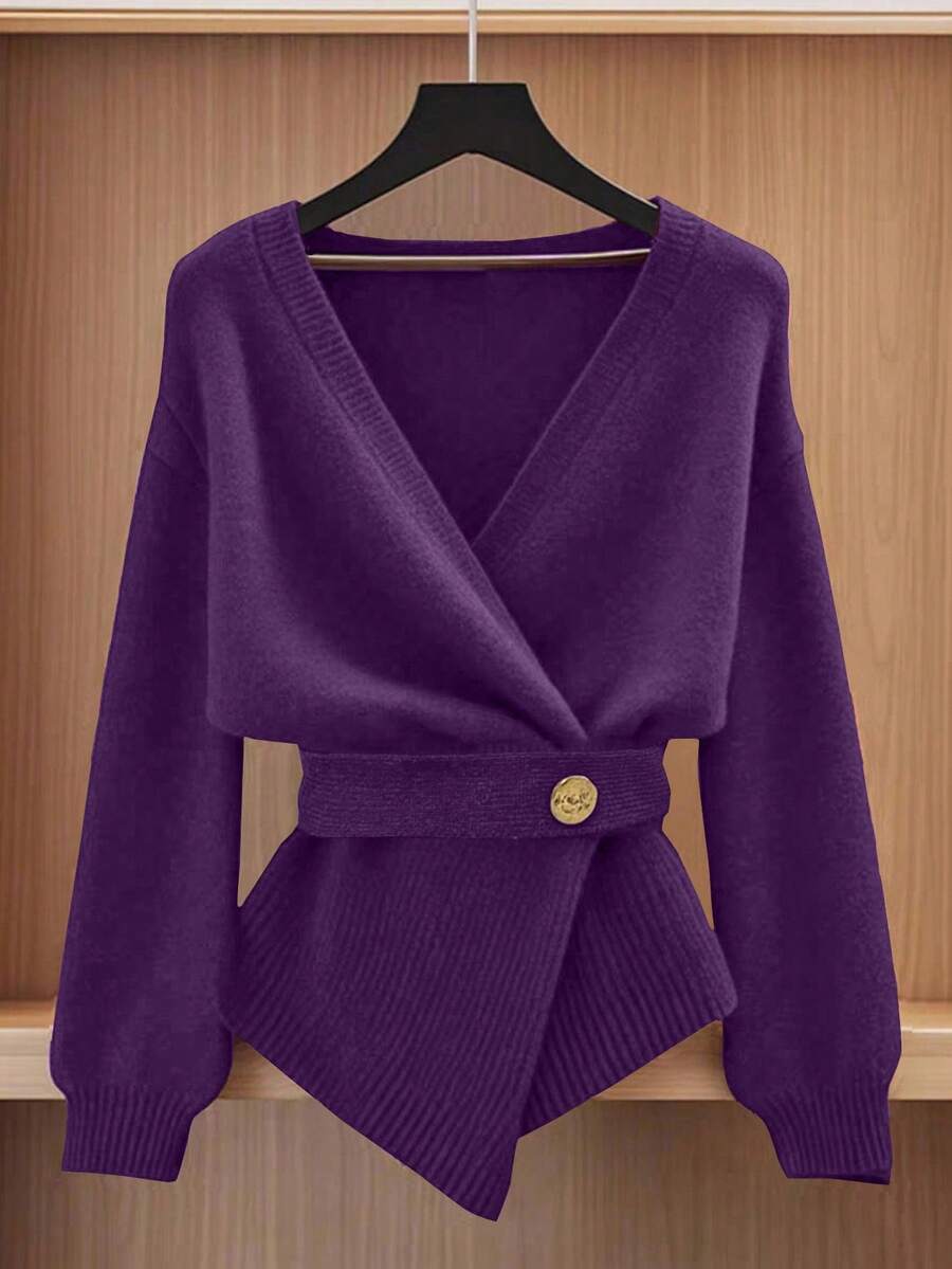 Oria Side-Wrap Sweater