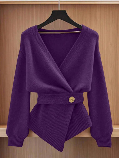 Oria Side-Wrap Sweater