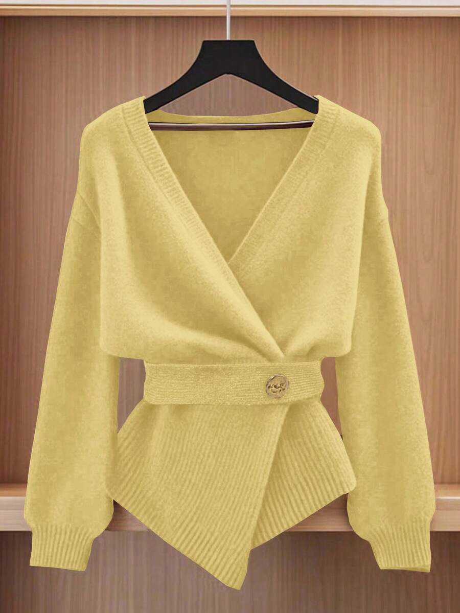 Oria Side-Wrap Sweater