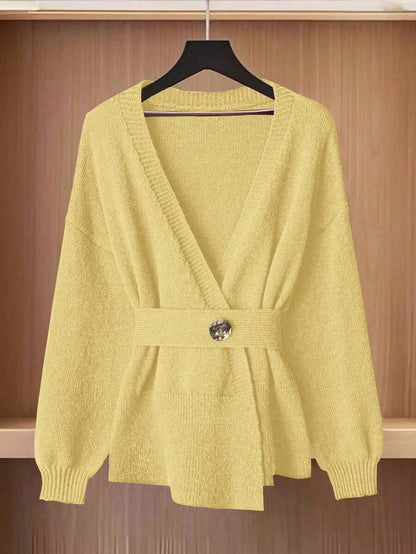 Oria Side-Wrap Sweater