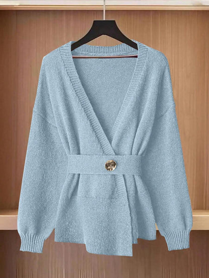 Oria Side-Wrap Sweater