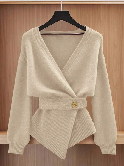 Oria Side-Wrap Sweater