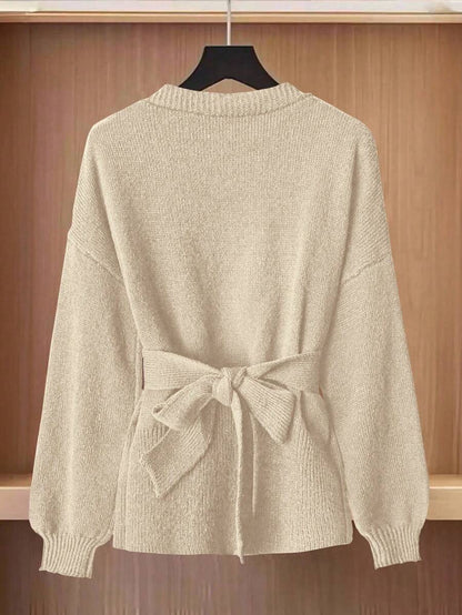 Oria Side-Wrap Sweater