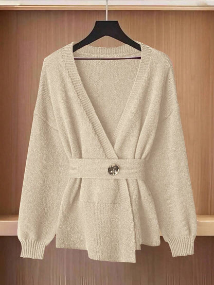 Oria Side-Wrap Sweater