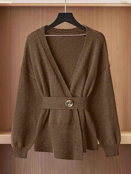 Oria Side-Wrap Sweater