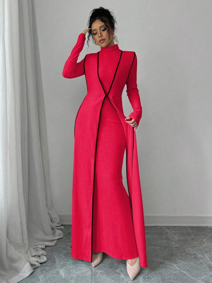 Malika High Neck Dress Set