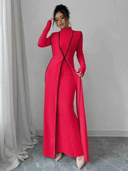 Malika High Neck Dress Set
