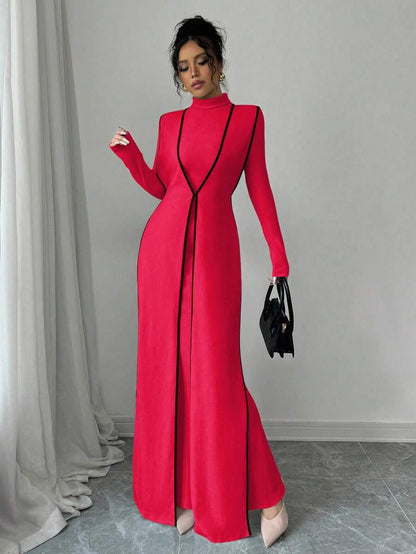 Malika High Neck Dress Set
