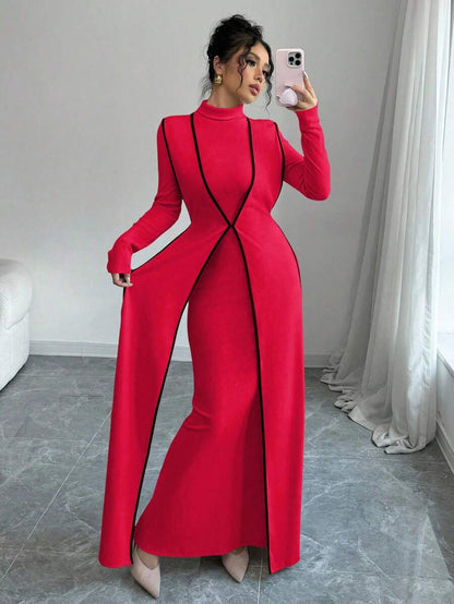 Malika High Neck Dress Set