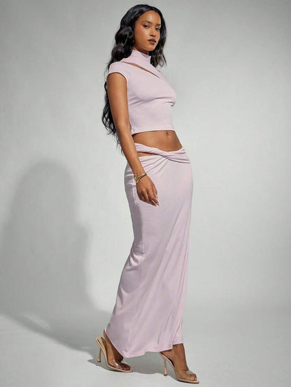 Amoora Knitted Skirt Set