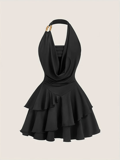 Hailey Beaded-Neck Dress