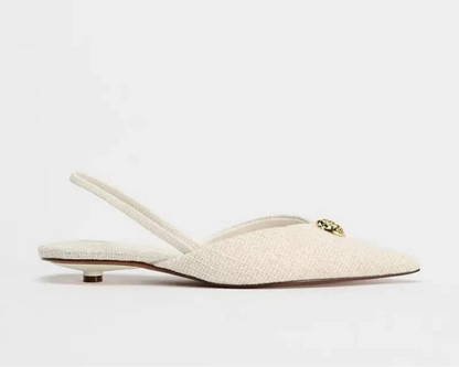 Fabric Pointed Sandals